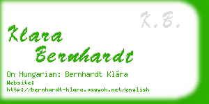 klara bernhardt business card