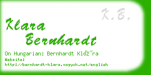 klara bernhardt business card